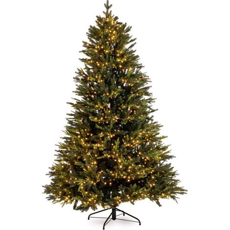Albero di natale con Micro Led Incorporati "Harrison" 100 % PE Effetto Real Touch -240 cm (1/4)