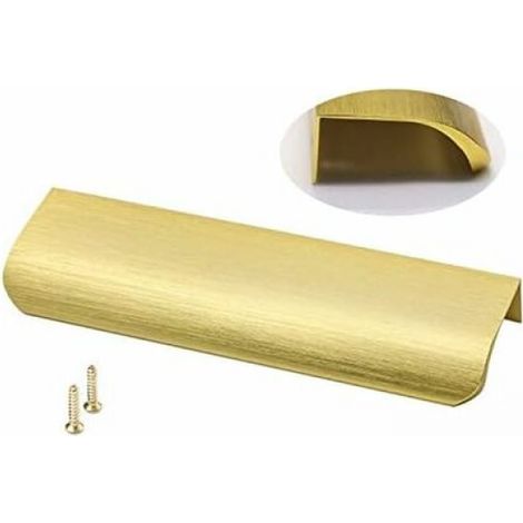 Poignée Profil Cuisine Poignee Meuble Doree Invisible 128mm lot de 10 Aluminium Laiton (1/4)