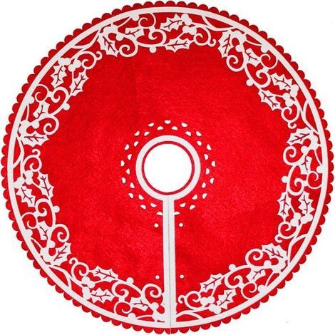 Weihnachtsbaumdecke – 30,5 cm Baumdecke – mit Blumenmuster – für die Silvesterfeier (1 Stück) (1/5)
