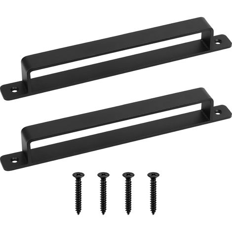 2 Pcs Poignet de Porte Poignee de Porte Interieur Exterieur Noir, 286 mm Poignée de Porte Coulissante, Poignée Porte Coulissante, Poignée Porte de Garage Armoire Meubles Cuisine, Poignées de Porte (1/5)