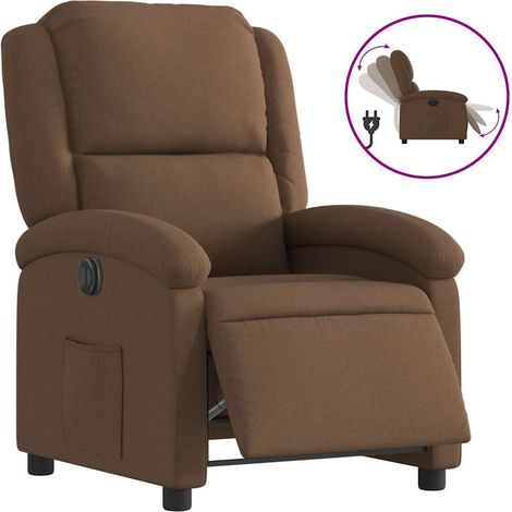 Maison Exclusive - Relaxsessel Elektrisch Braun Stoff (1/5)