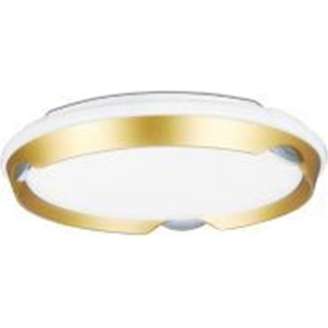 TRADE SHOP - Plafoniera Led Rotonda Da Soffitto Cerchio Oro Bianco 45w Luce Fredda 6500k 71701 - (1/3)