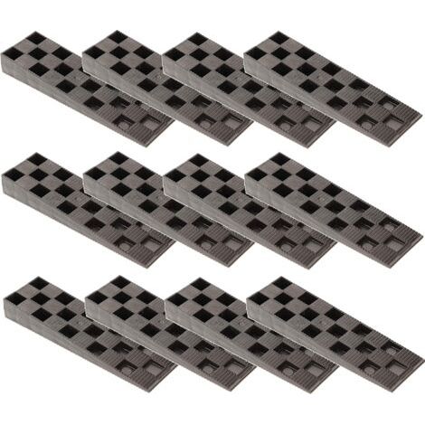 - Lot de 25 cales de montage en plastique - 150 x 44 x 20 mm - Pour fenêtres, portes, chambranle, cadres de fenêtres - Noir-NANOTEH (1/5)