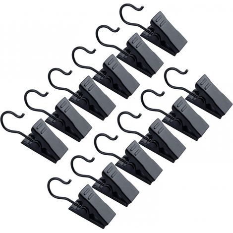 30 Pinces Rideaux Metal Noir pour Photos Decorations Voilages (1/4)