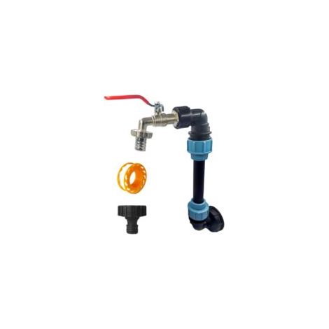 Raccord de Tuyau pour Réservoir - Adaptateur pour Cuve d'Eau Connecteur Rapide Robinet Anti-Fuite Tube Extension pour Jardin Atelier Extérieur