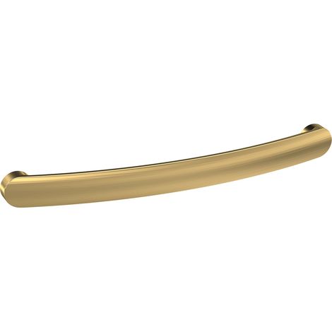 Nuie Brushed Brass 210mm D Shaped Furniture Handle with 192mm Hole Centres - H191 (1/2)