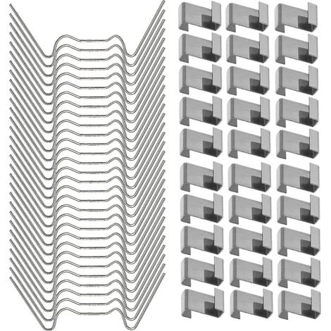 Lot de 100 clips de fixation pour vitres de serre, clips de fixation en acier inoxydable pour fenêtres de serre (1/5)