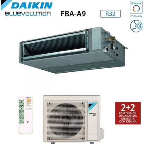 Climatizzatore Condizionatore Daikin Bluevolution Canalizzato Media Prevalenza 12000 Btu FBA35A Monofase R-32 Wi-Fi Optional - Garanzia Italiana R-32,Comando a Infrarossi BRC4C65,Italia 2+2