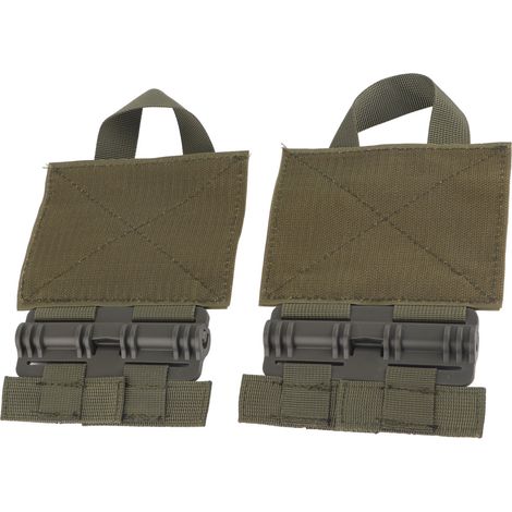2 pièces Boucle de dégagement rapide MOLLE pour équipement extérieur, en nylon portable, couleur verte