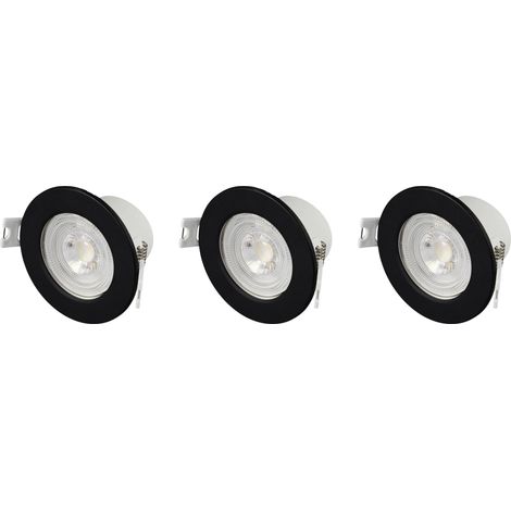 Sygonix SY-6418012 Luminaire à LED encastrable jeu de 3 LED LED 5.5 W noir A707783 (1/5)