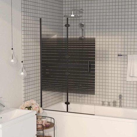 Cabine de douche pliable ESG Parois de douche - 80x140 cm Noir BV782971 - BonneVie (1/5)