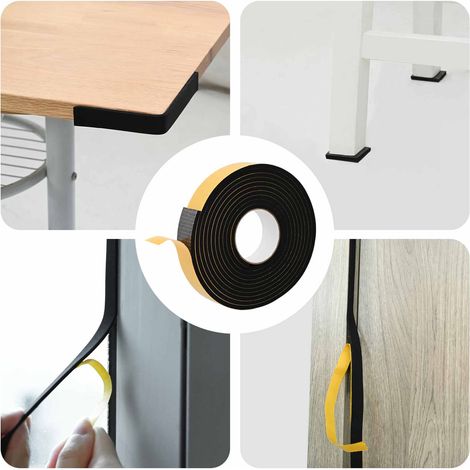 Cinta de espuma autoadhesiva 20 pcs Negro 30mm x 5m Espuma CR (1/5)