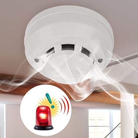Détecteur de fumée filaire avec alarme incendie et indicateur LED pour usage domestique et commercial, 9-24 V (1/5)