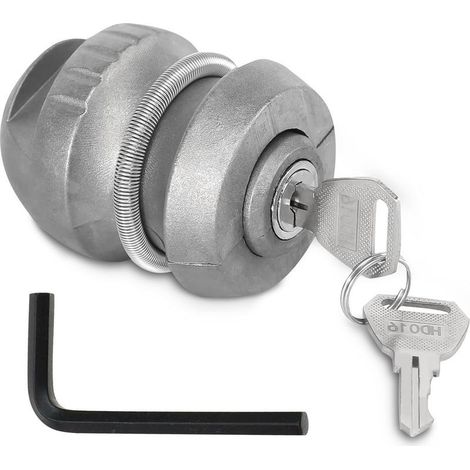 Antivol de Remorque pour Attelage À Billes Antivol pour Attelage de Remorque Verrou D'Attelage Antivol Tete D'Attelage Verrouillage Remorque Sécurité Hitchlock Cadenas pour Caravane avec 2 Clés (1/5)