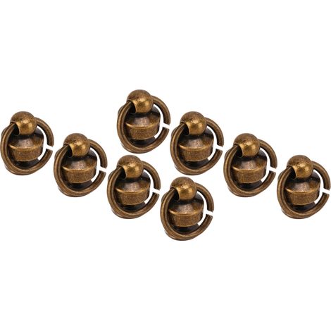 200 jeux de rivets de style moine avec anneaux de traction, rivets en cuir fin brillant de 8 mm, adaptés à la confection de vêtements, sacs, chaussures et bottes, couleur bronze. (1/5)