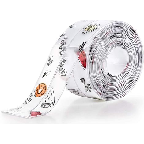 Selbstklebendes Dichtungsband, transparentes PVC-Band für Küche und Bad, schimmelresistent