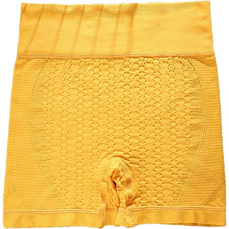 Shorty femme fitness taille haute gainant, lifting hanches, seamless respirant extensible yoga jaune taille unique (42,5-75 kg / 93,7-165,3 lb) (1/5)