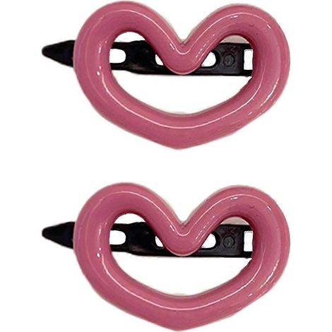 Pinces à cheveux en forme de cœur Y2K en plastique, barrettes mignonnes, accessoires de coiffure tendance (1/5)