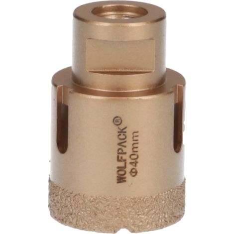 WOLFPACK LINEA PROFESSIONAL - Corona diamantata per smerigliatrice Ø 40 mm. Attacco filettato M14. Taglio Dry (1/3)