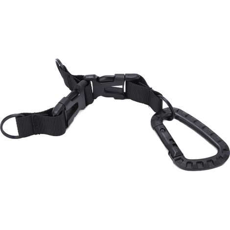 Anneau D en Plastique pour Mousqueton, Accroche Équipement Molle pour Randonnée Camping Pêche Noir