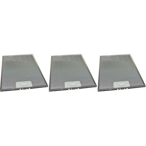 3 x Universal Cooker Hood Metal Grease Filter 370mm x 270mm (1/2)
