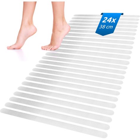 24x Anti-Rutsch-Streifen Aufkleber Dusche Badewanne Treppe selbstklebend (1/5)