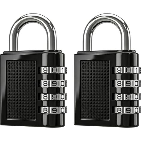 Set of 2 large combination padlocks with code for indoor and outdoor use (1/5)