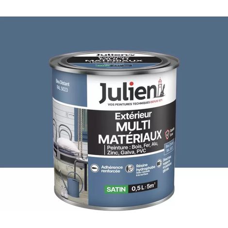 Peinture Extérieur Multi-matériaux Julien Bleu Distant 0,5 L (1/2)