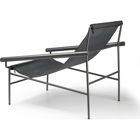 Bain de soleil, Chaise de jardin lounge Dress Code basic Gris en Metal, Scab design (1/2)