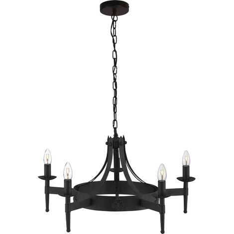 Lustre de château Cartwheel II Ø 67 cm - 2425-5BK (1/4)