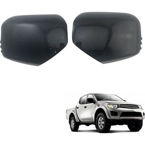 Couvercle Rétroviseur Latéral Fibre Carbone Compatible Mitsubishi L200 Triton 2006 2014 (1/5)