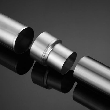 Réducteur de tuyau de fumée en acier inoxydable, adaptateur de cheminée, tuyau de poêle, réduction en acier inoxydable, tuyau de fumée, tuyau de poêle (90-80mm) (1/3)
