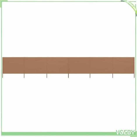 Paravent pliable 6 panneaux - FAFEICY - 47177 - Taupe - 800 x 120 cm - Tissu non-tissé & bois massif (1/5)