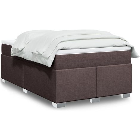 Boxspringbett mit Matratze Dunkelbraun 120x200 cm Stoff (1/5)