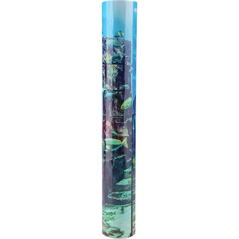 Große, selbstklebende Korallen-Aquarium-Hintergrundwanddekoration (122 x 46 cm) mit maritimem Thema