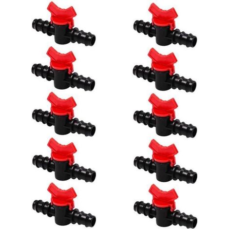 Robinet de Jardin - Non spécifié - 10PCS - POM - Noir et Rouge - Installation Facile (1/4)