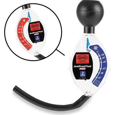 HEYNER® Frostschutzprüfer Kühlwasser Messgerät bis -40°C AntiFrost zur sicheren Überprüfung der Frostbeständigkeit des Kühlwassers 14 ml Füllvolumen Kunststoffaräometer
