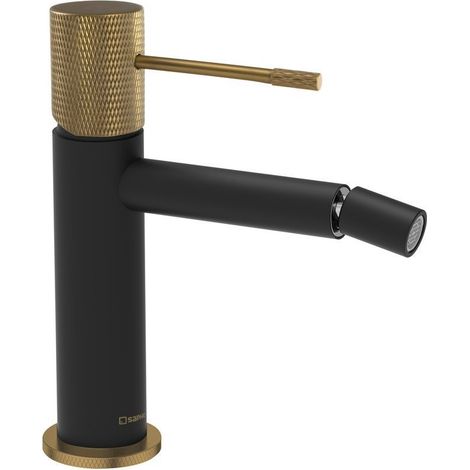 Sapho Solaris - Mitigeur de bidet, noir mat/doré mat WD003G (1/2)