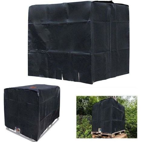 Bâche Couverture Réservoir IBC 120x100x116cm 1000L - 210D Étanche, Bâche de réservoir d'eau/Capot de Protection Cuve (1/4)