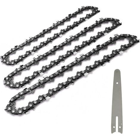 1/4 Guide de ChaîNe de TronçOnneuse 6 Pouces Scie éLectrique Portable Mini TronçOnneuse Lame de Journalisation ÉLagage ChaîNe de Scie Accessoires de ChaîNe (1/5)