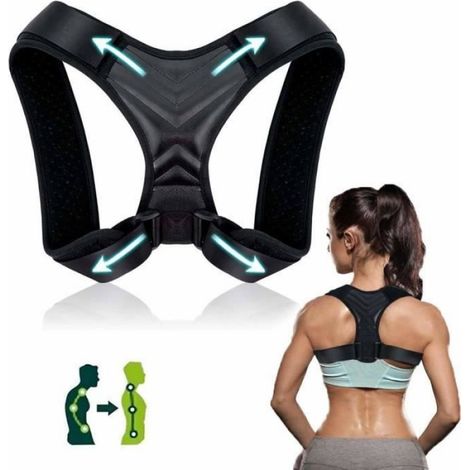 Correcteur De Posture Dos, Ceinture Dorsale Réglable Pour Maintien Dos Droit, Soutien La Colonne Vertébrale Et Le (1/4)