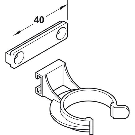 Select Clip de plinthe blanc plastique facile à installer