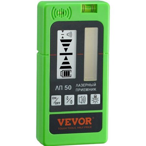 Récepteur laser pour niveau laser - Portée de travail 60 m - Détecteur laser vert - Faisceau rouge (1/5)