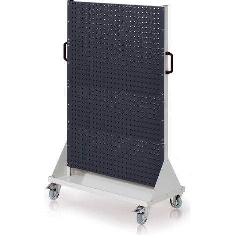 Kappes RasterMobil® mobiler Arbeitsplatzschrank Größe 4 1580x1000x500mm 8x Lochplatte anthrazitgrau