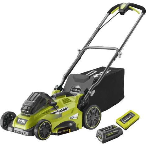 tagliaerba a batteria trazionato ryobi "rlm36x41h50pg" taglio 40 cm 36v, batteria 5.0 ah inclusa (1/8)