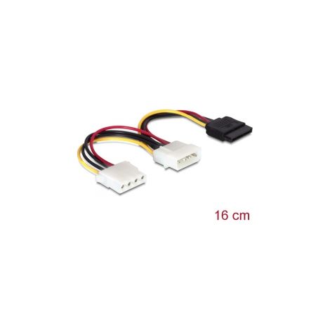 Cable Alim. MOLEX-1 MOLEX  y 1 SATA. 15cm
