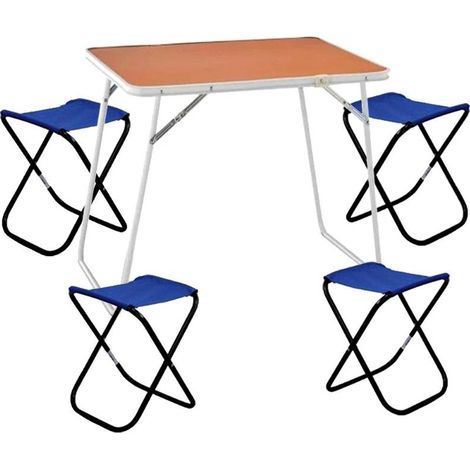 EREDU mesa 95x60 cm + 4 taburetes txt set , Mesa 95x60cm + 4 taburetes TXT. -Marca: Eredu. -Conjunto de mesa plegable 95x60cm con tapa de durolac + 4 taburetes plegables maxi. -Mat (1/2)