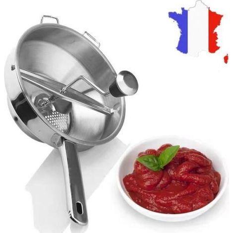 Moulin À Légumes - 3 Grilles En Acier Inoxydable - Pour Purée De Légumes Et Fruits - 1 Pièce (1/4)