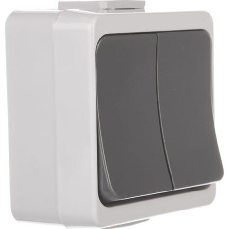 Interruptor tipo candelabro Jantar-bis IP44 gris WNT-2J-b