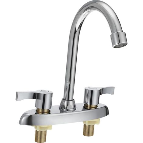 de cuisine en métal à double levier pour eau chaude et (1/5)